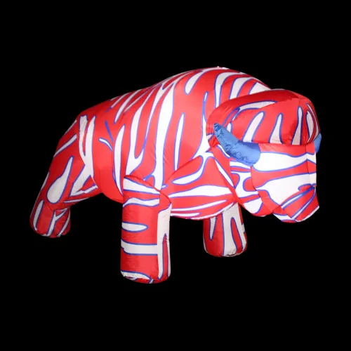 50-inch Light Up Electric Red Football Inflatable Buffalo by BuffaBlo