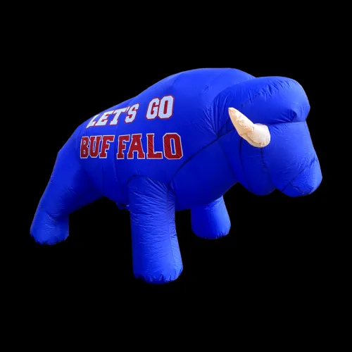50-inch Light Up Inflatable Blue Lets Go Buffalo BuffaBlo