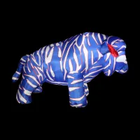 50-inch Light Up Inflatable Buffalo in Red White Blue Football Stripe by BuffaBlo