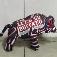 Let's Go Buffalo 23-inch baby hockey inflatable, front angle daytime view