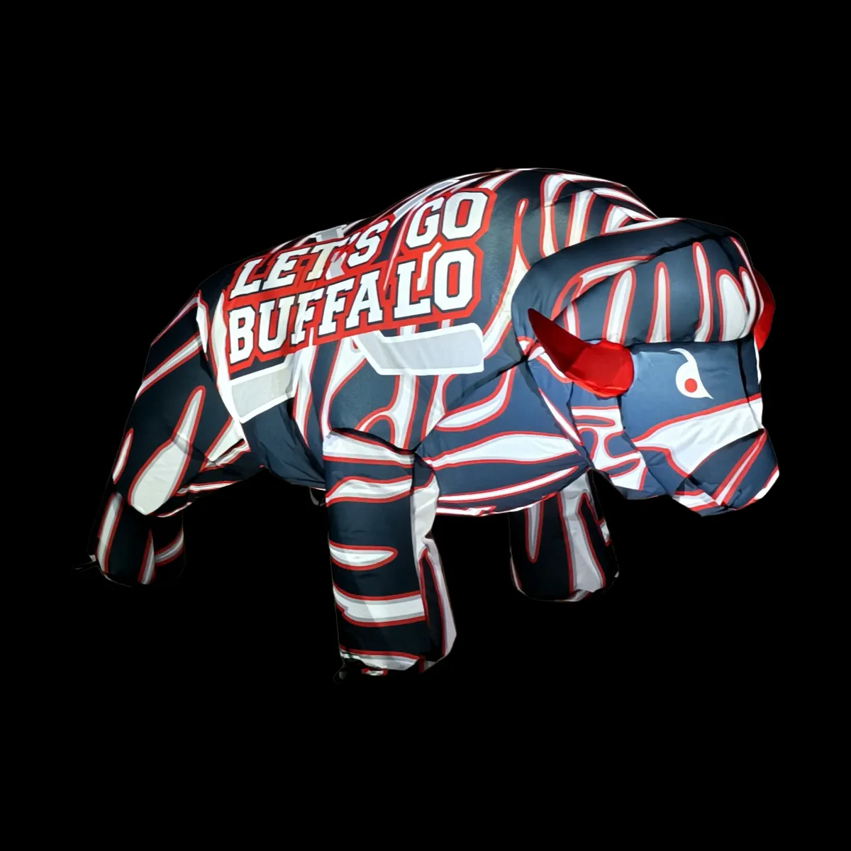 23-inch Light Up Inflatable Hockey Buffalo Lets Go Black White Red