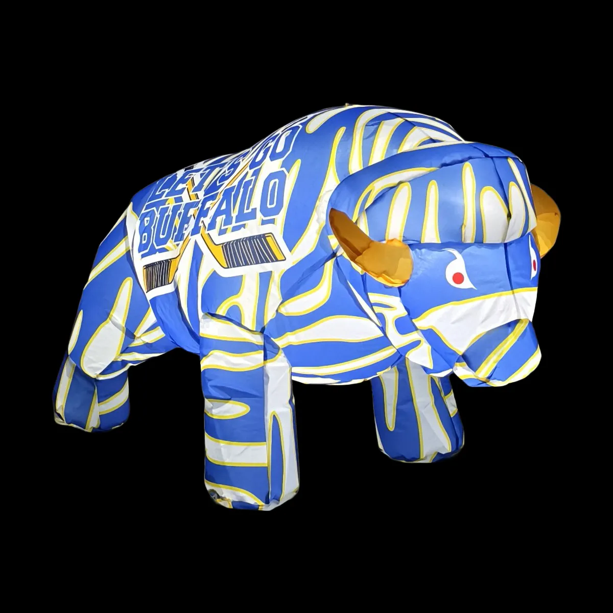 23-inch Light Up Inflatable Hockey Buffalo Lets Go Blue White Gold